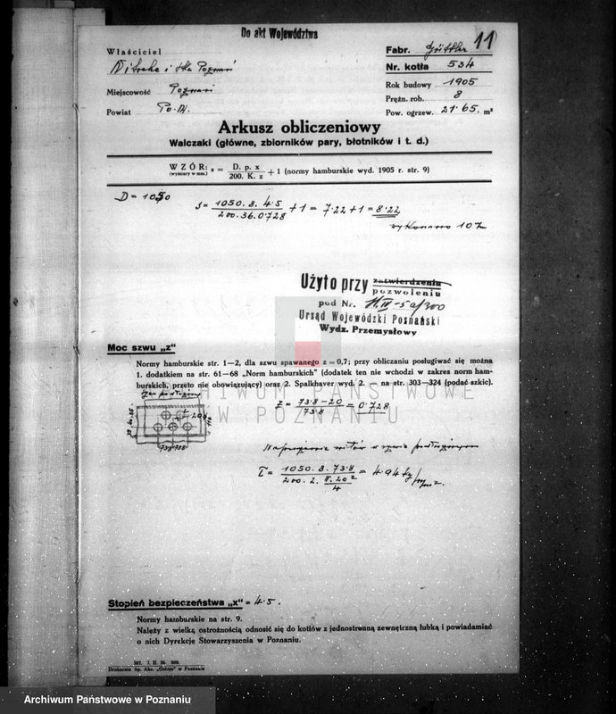 Obraz 15 z jednostki "Fabryka maszyn w Poznaniu własność Ntsche i ska nr woj. 7219"