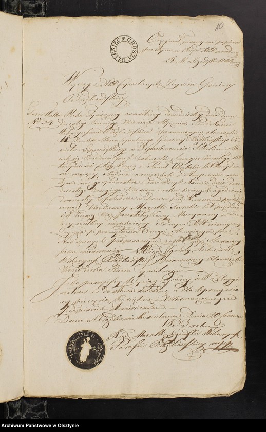image.from.unit.number "Annexa Slubne z parafii Janowieckiey Obwodu Mławskiego z Roku 1833"
