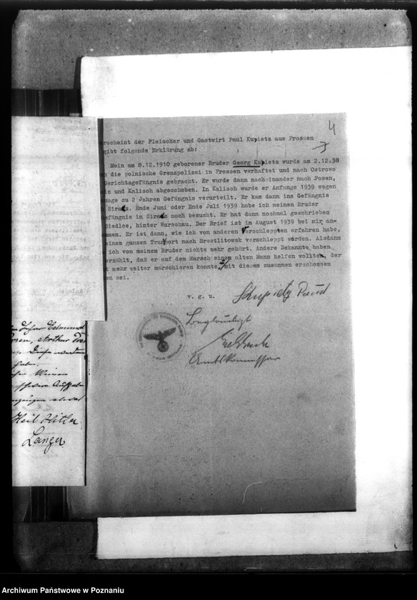 Obraz 8 z jednostki "Georg Kupietz aus Prossen, Kreis Kempen (Kępno)"