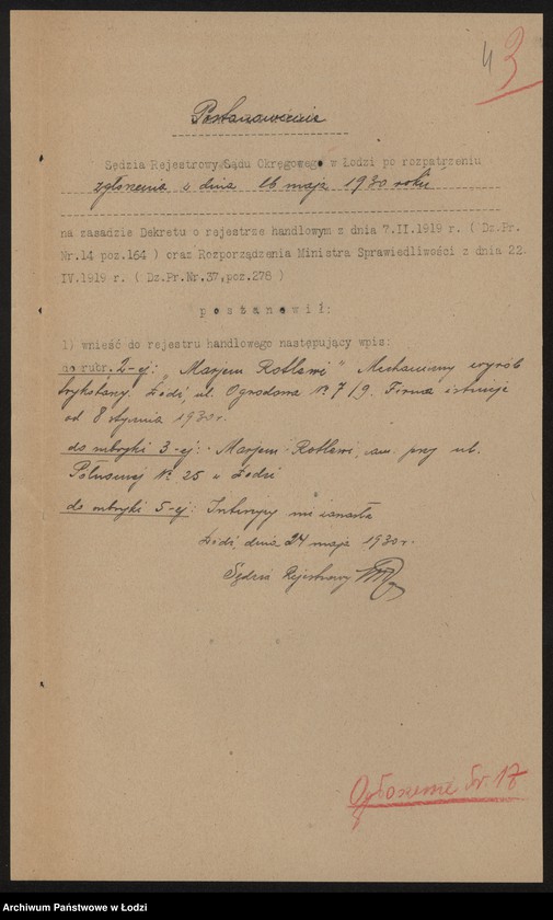 Obraz 6 z jednostki "Mariem Rotlewi- mechaniczny wyrób trykotaży"