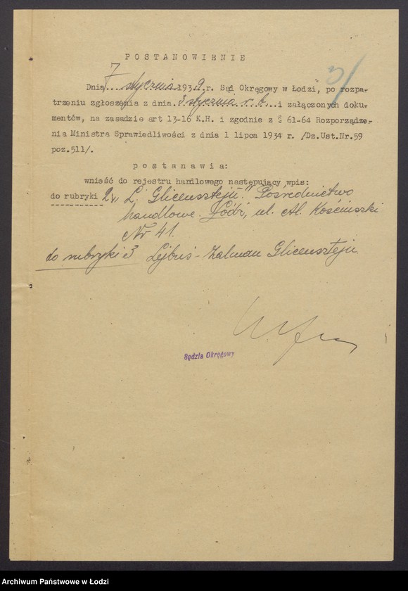 Obraz 5 z jednostki "Lejbus – Zelman Glincensztejn – pośrednictwo handlowe"