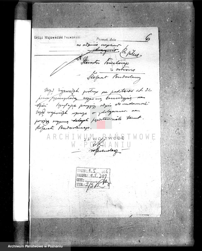 Obraz 10 z jednostki "Zatwierdzenie zakładu przemysłowego /tartak/ Fr. Góreckiego w Pleszewie pow. jarociński"