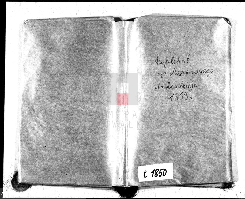 image.from.unit.number "Duplikat Urodzonych, Zaślubionych i Umarłych Żydów w Okręgu Łoździeje w 1853 r."