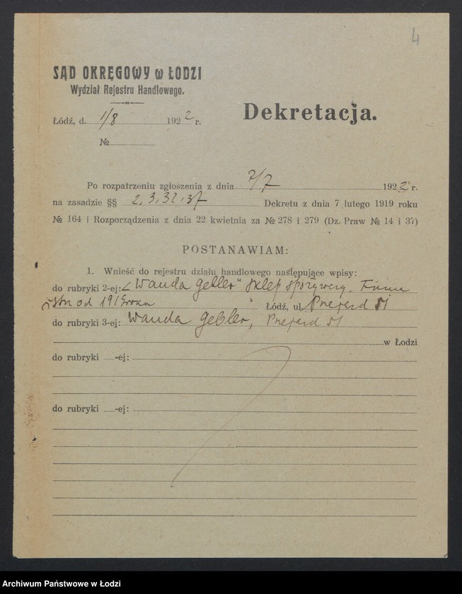 Obraz 6 z jednostki "Wanda Gebler – sklep spożywczy"