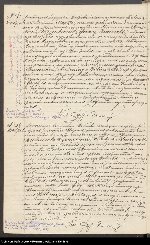 Obraz 19 z jednostki "Księga urodzeń, małżeństw i zgonów [za] rok 1910"