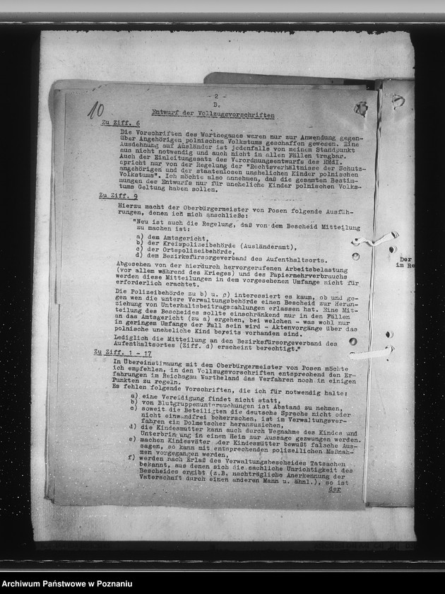 Obraz 14 z jednostki "Verordnung über die Rechtsverhältnisse der Schutzangehörigen und staatenlosen unehelichen Kinder polnischen Volkstums"
