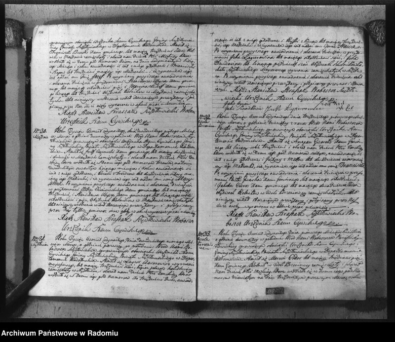 image.from.unit.number "Akta urzędnika stanu cywilnego gminy Szydłowiec z roku 1811"