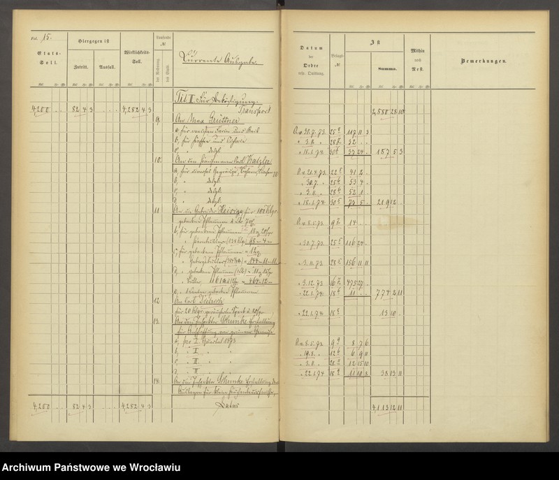 image.from.unit.number "Rechnungen über die Verwaltung der Armenhausabteilung im Classenschen Siechenhause"