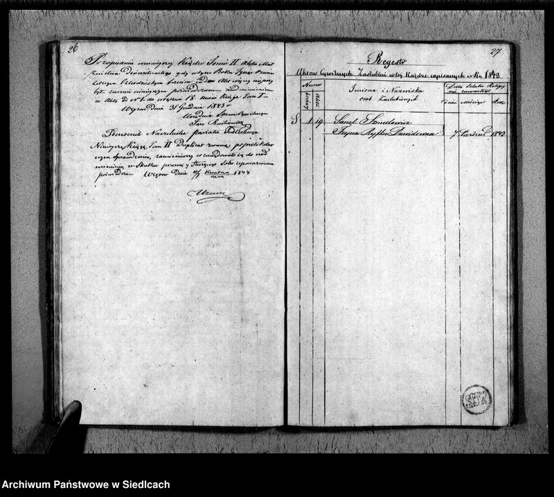 Obraz 15 z jednostki "Akta urodzeń, małżeństw, zgonów"