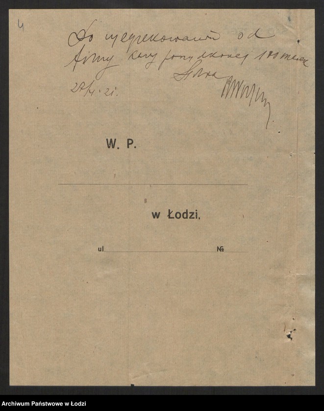 Obraz 6 z jednostki "Adolf Siedlecki, Robert Mader - Adolf Siedlecki i S-ka- prowadzenie tkalni zarobkowej"