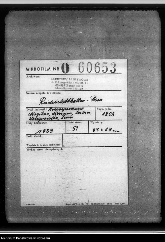 Obraz 2 z jednostki "Kreissparkasse Mogilno, Nieszawa, Szubin, Wongrowitz, Żnin"