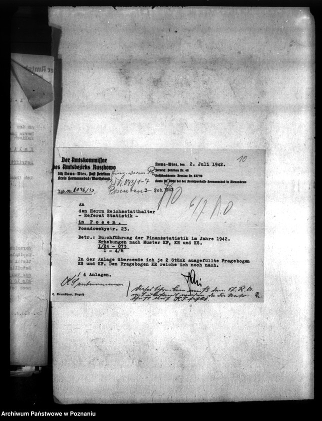 Obraz 14 z jednostki "Finanzstatistik (korespondencja)"