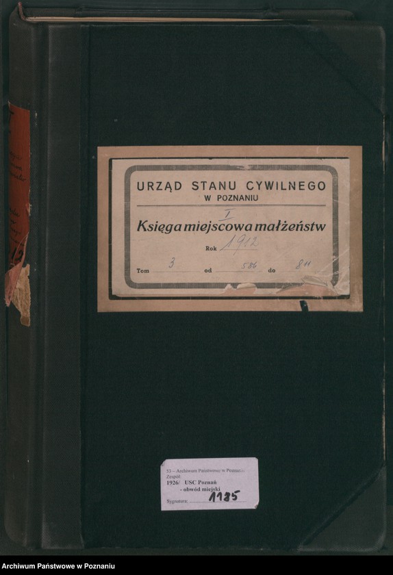 Obraz 2 z jednostki "Księga miejscowa małżeństw tom III [Rejestr główny małżeństw]"