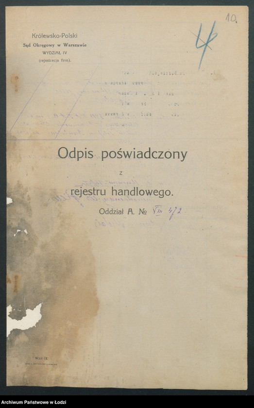 Obraz 12 z jednostki "„Środkowo-Eurpoejski Dom Ekspedycyjny Oskar Schermant i spółka”"