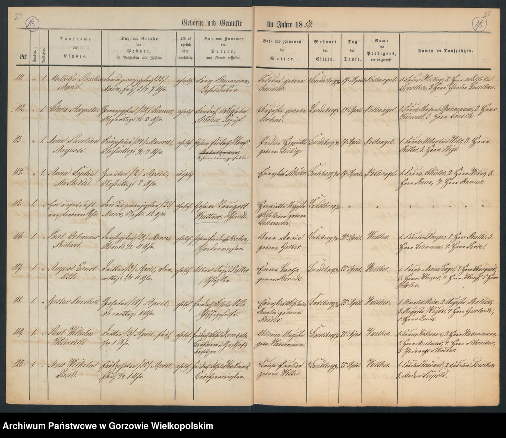 image.from.unit.number "Duplikate der Hauptkirche zu Landsberg an der Warthe (zawiera też księgę zgonów Konkordien Kirche z 1859 r.)"