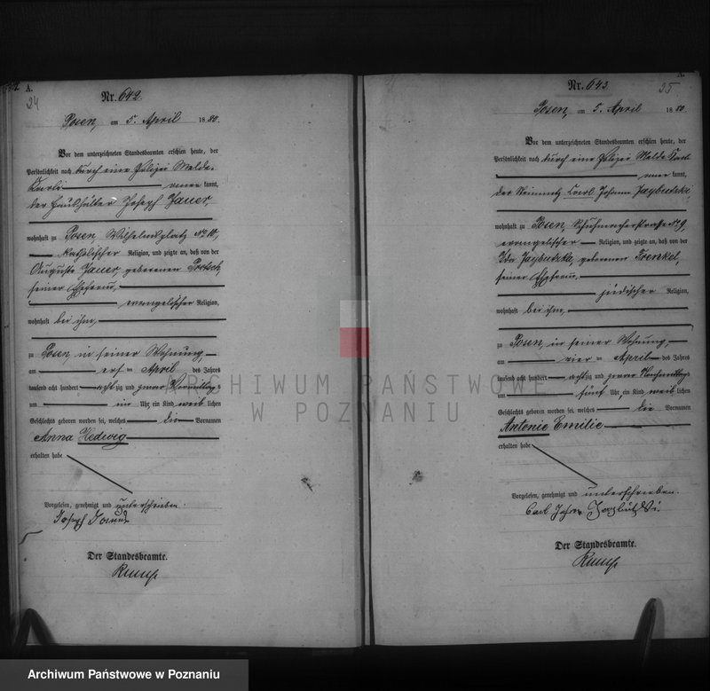 Obraz 14 z jednostki "Księga urodzeń t. II"