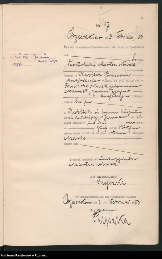 Obraz 20 z jednostki "Księga urodzeń"