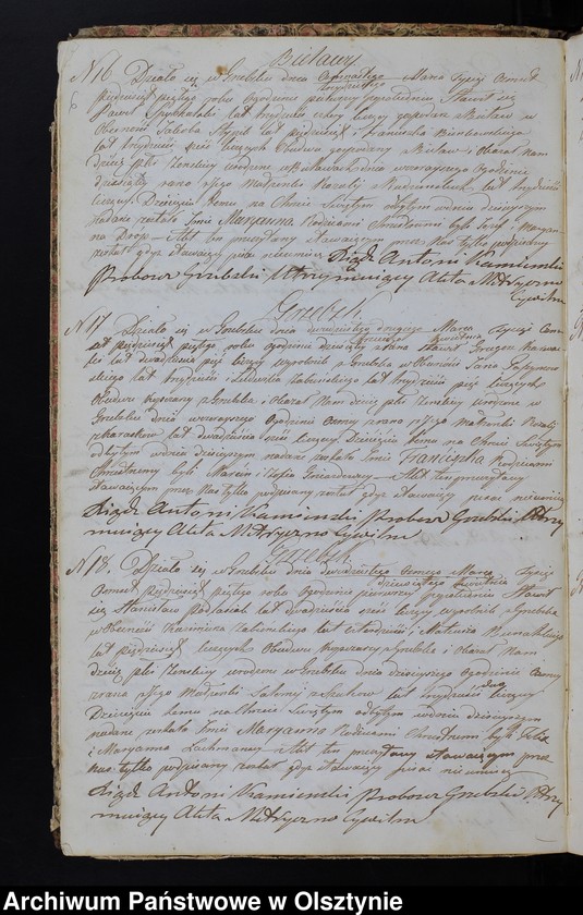 image.from.unit.number "Duplikat Aktów Urodzenia, Zaślubień, Zeyścia z Roku 1855 z Parafij Grzebskiey"