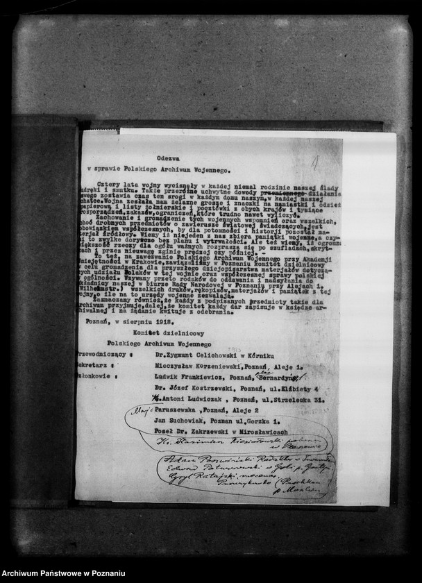 image.from.unit.number "Polskie Archiwum Wojenne- Delegatura w Poznaniu [korespondencja różna.]"
