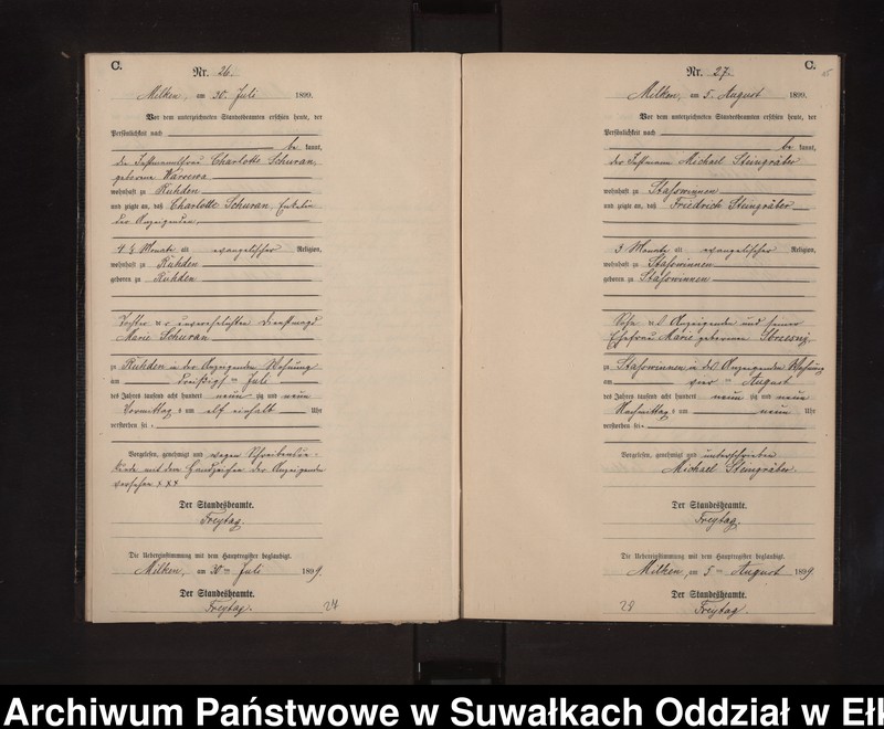 image.from.unit.number "Sterbe-Neben-Register des Preussischen Standes-Amtes Stasswinnen Kreis Lötzen"