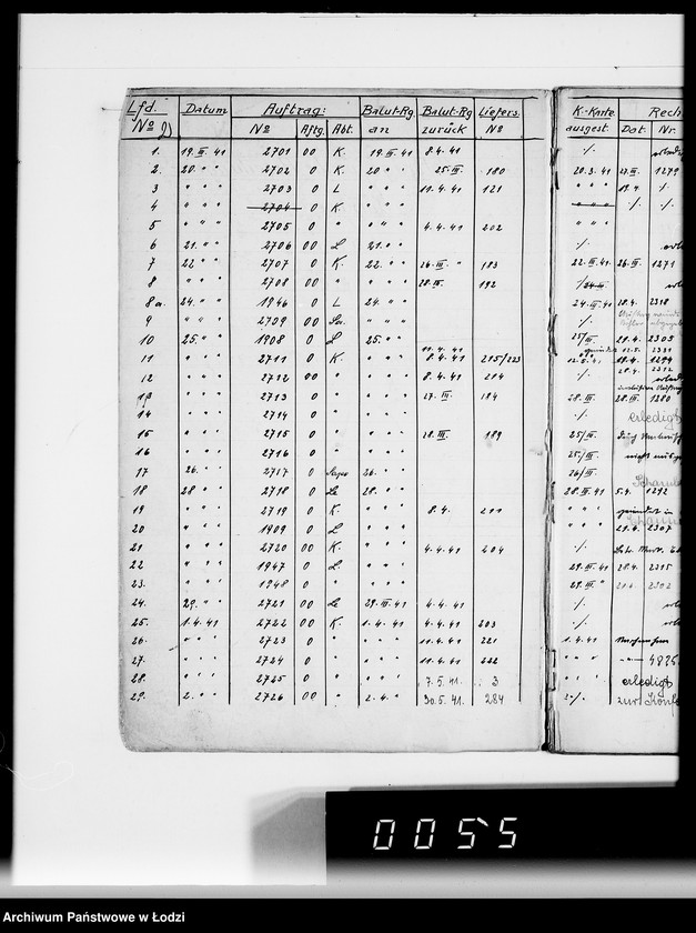 Obraz 7 z jednostki "Aufträge für die Abteilungen "Kurschnerei", "Polsterei", "Sattlerei", "Lederwarenabteilung""