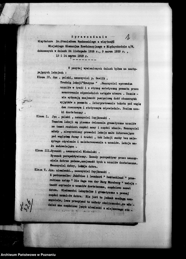 Obraz 4 z jednostki "Prywatne Miejskie Gimnazjum Koedukacyjne- Międzychód- [sprawozdania z wizytacji]"