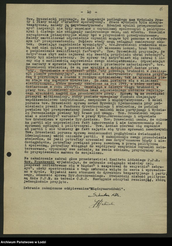 Obraz 12 z jednostki "Zjednoczenie Przemysłu Budowy Maszyn Włókienniczych; protokół [narady], sprawozdania [z produkcji]"