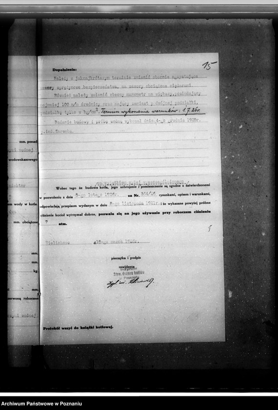 Obraz 19 z jednostki "Mleczarnia w Wielichowie - Spółdz. z ograniczoną odpowiedzialnością nr woj. kotła 5898"