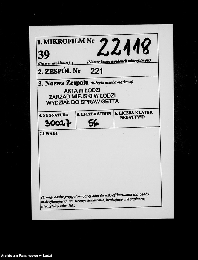 Obraz 2 z jednostki "[Zlecenia na dostawę dla ludności Getta artykułów spożywczych- ziemniaki, chleb, mąka, mięso- oraz zwrot opakowań]"