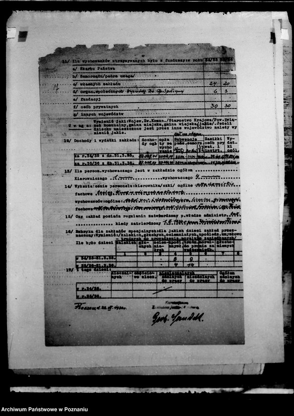 Obraz 11 z jednostki "/Zakłady specjalne/ wykazy"