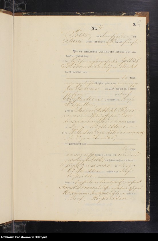 image.from.unit.number "Heiraths-Neben-Register Nr 1 - 8"
