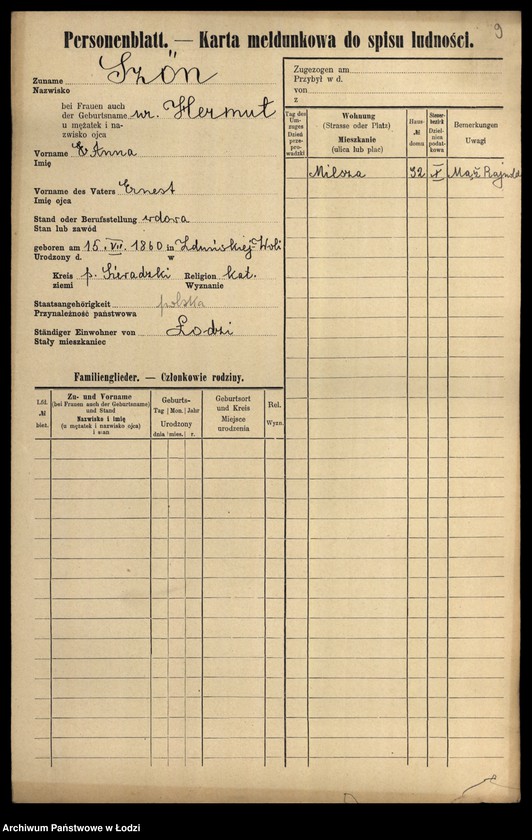 Obraz 11 z jednostki "[Spis ludności Łodzi] Szen-Szenfeld"