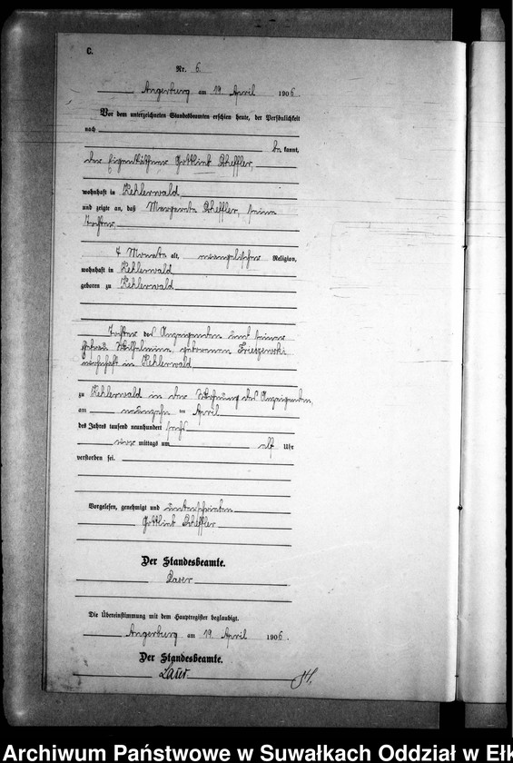 image.from.unit.number "Sterbe-Neben-Register des Preussischen Standes-Amtes Kehlen Kreis Angerburg"