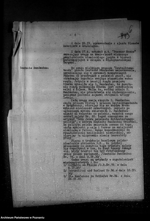 Obraz 10 z jednostki "Sprawozdania z życia mniejszości narodowych za miesiące kwiecień, maj, czerwiec 1930 r."