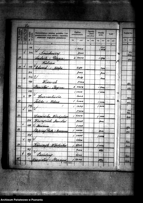 Obraz 20 z jednostki "Rejestr pomiarowy gruntów przymusowej parcelacji majątku Ląd powiatu konińskiego"