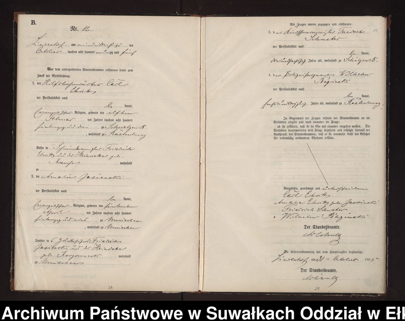 image.from.unit.number "Heiraths-Neben-Register des Preussischen Standes-Amtes Milken Kreis Loetzen"