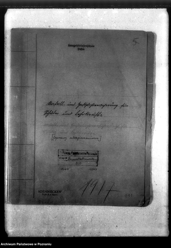 Obraz 4 z jednostki "Unfall und Haftpflichtversicherung Schüler und Lehrkräfte. [Sprawy ubezpieczeniowe]."