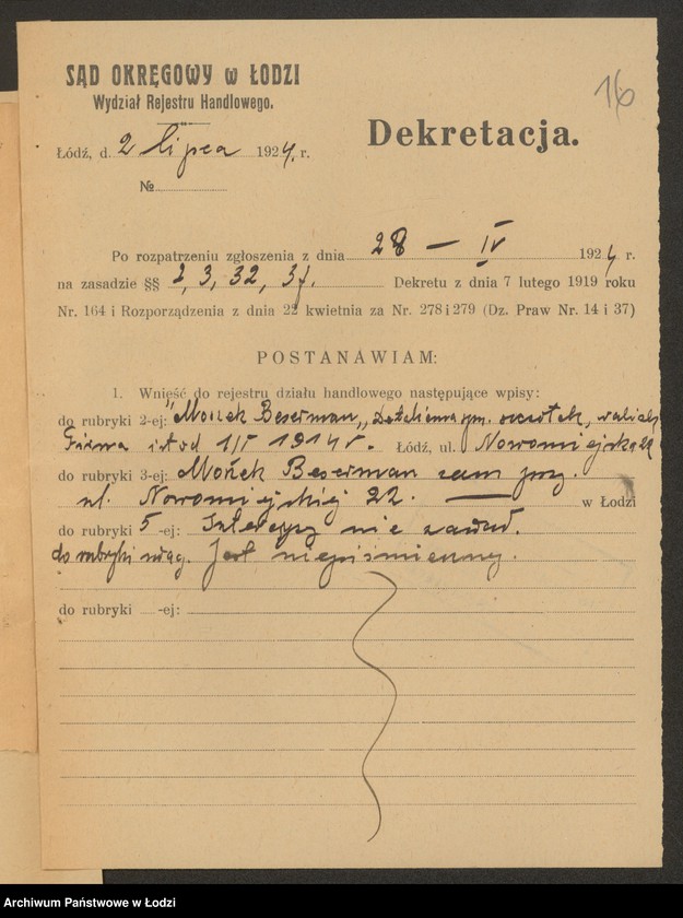 Obraz 18 z jednostki "Moszek Beserman- sprzedaż szczotek, walizek i szpagatów"