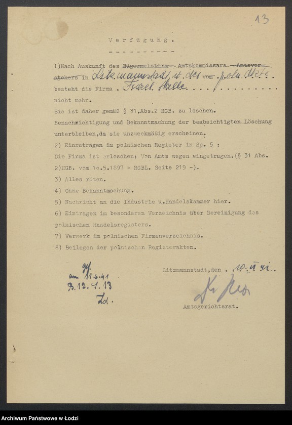 Obraz 15 z jednostki "Fiszel halle- Biuro ekspedycyjno pocztowe i kolejowe"