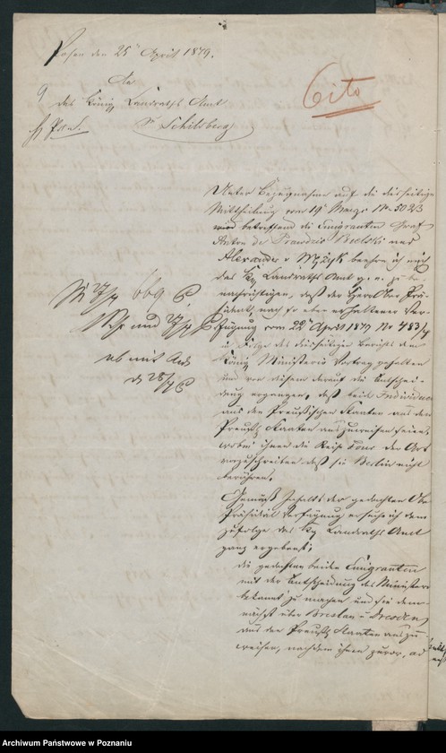 Obraz 14 z jednostki "A. betr. die polnischen Emigranten Alexander von Wężyk und Anton Prawdzic de Bielski"