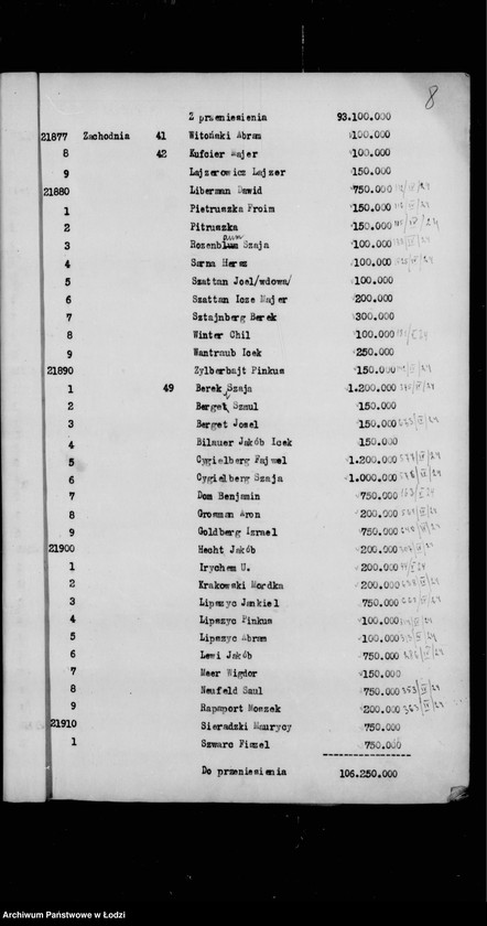 Obraz 11 z jednostki "Rejestr poborczy"