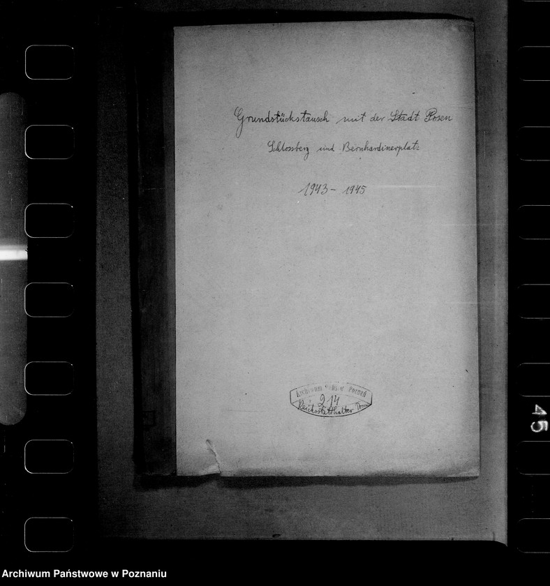 Obraz 4 z jednostki "Grundstückstausch mit der Stadt Posn- Schlossberg und Bernhardinerplatz"