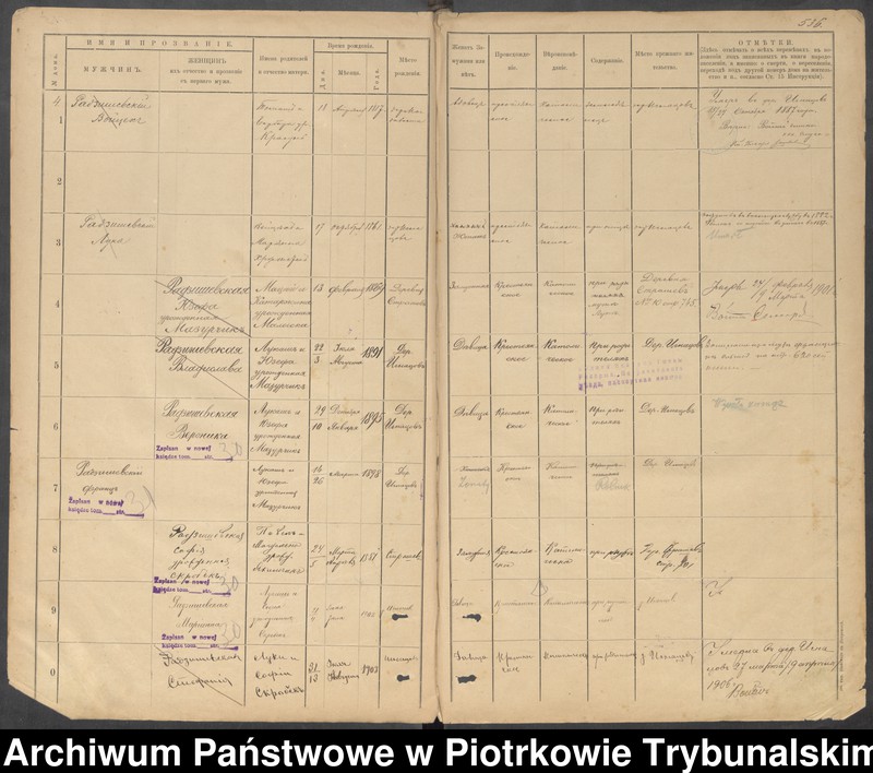 Obraz 19 z jednostki "Kniga postoânnago narodonaseleniâ der. Ignacov˝, Aleksandropol´ [Ignaców, Pieńki]"