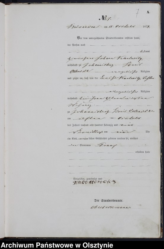 image.from.unit.number "Geburts-Haupt-Register Nr 1 - 45"