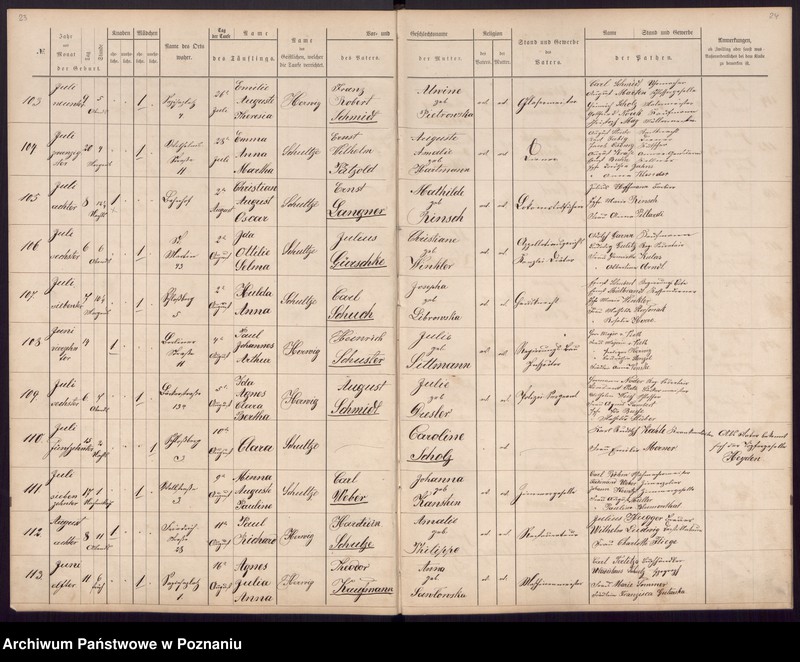 Obraz 17 z jednostki "[Akta urodzeń i chrztów, ślubów, zgonów]"