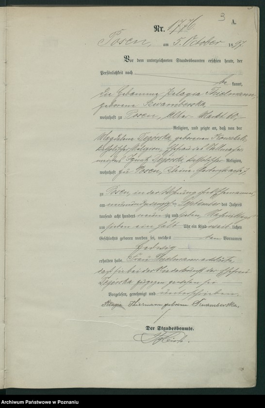 Obraz 6 z jednostki "Księga urodzeń t. IV"