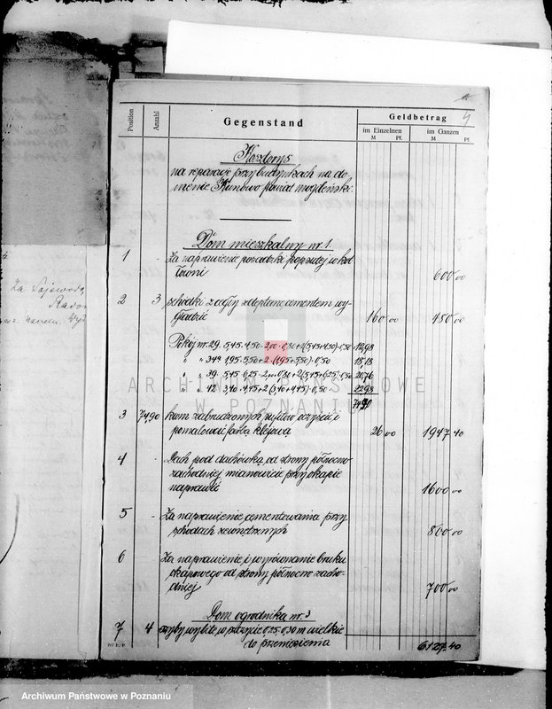 Obraz 8 z jednostki "Sprawy budowlane majątku Kunowo powiat inowrocławski"