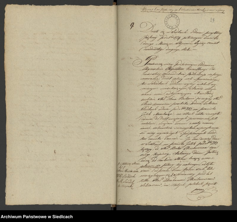 Obraz 19 z jednostki "Księga II Rok 1822 akta niehipoteczne Adama Chojnackiego Rejenta [Akta notarialne od nr 1 do nr 312]"