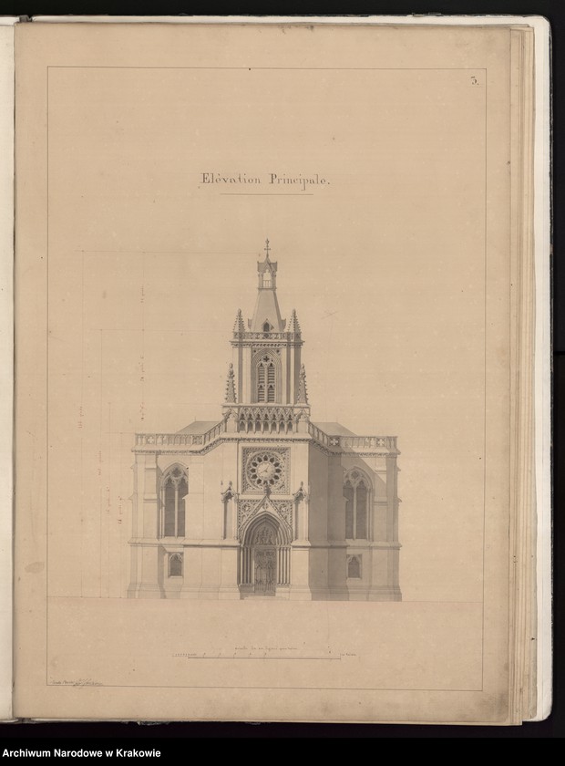 image.from.unit.number "Project d`un eglise dans le style gothique ordonne par monsieur le comte Arthur Potoski."