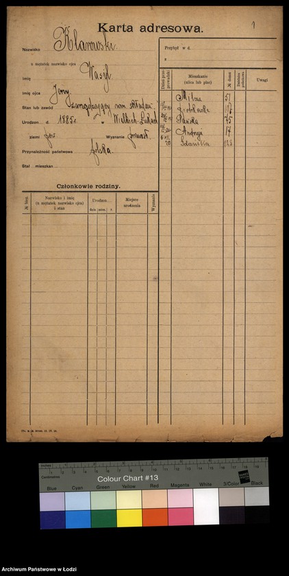 Obraz 3 z jednostki "[Spis ludności Łodzi] Klarowski - Klekotek"